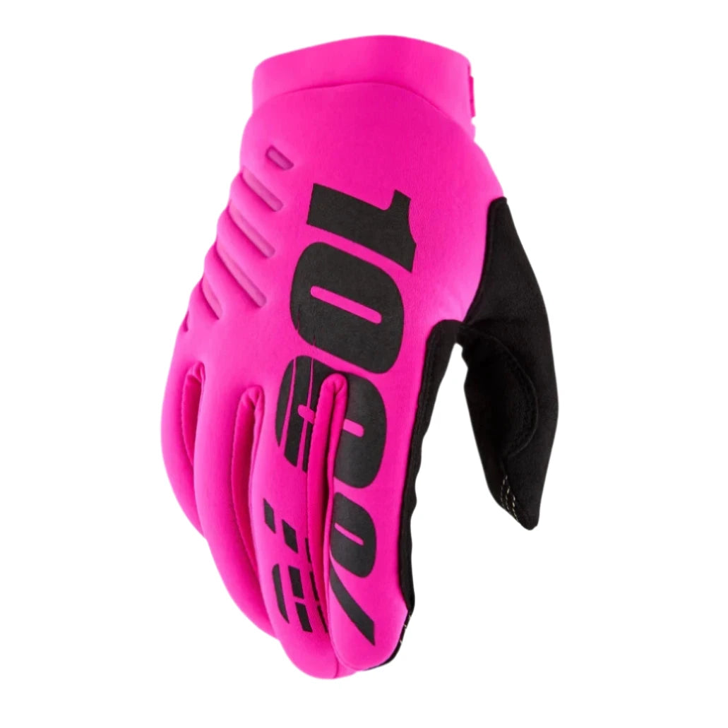 100% Brisker Gloves – Neon Pink