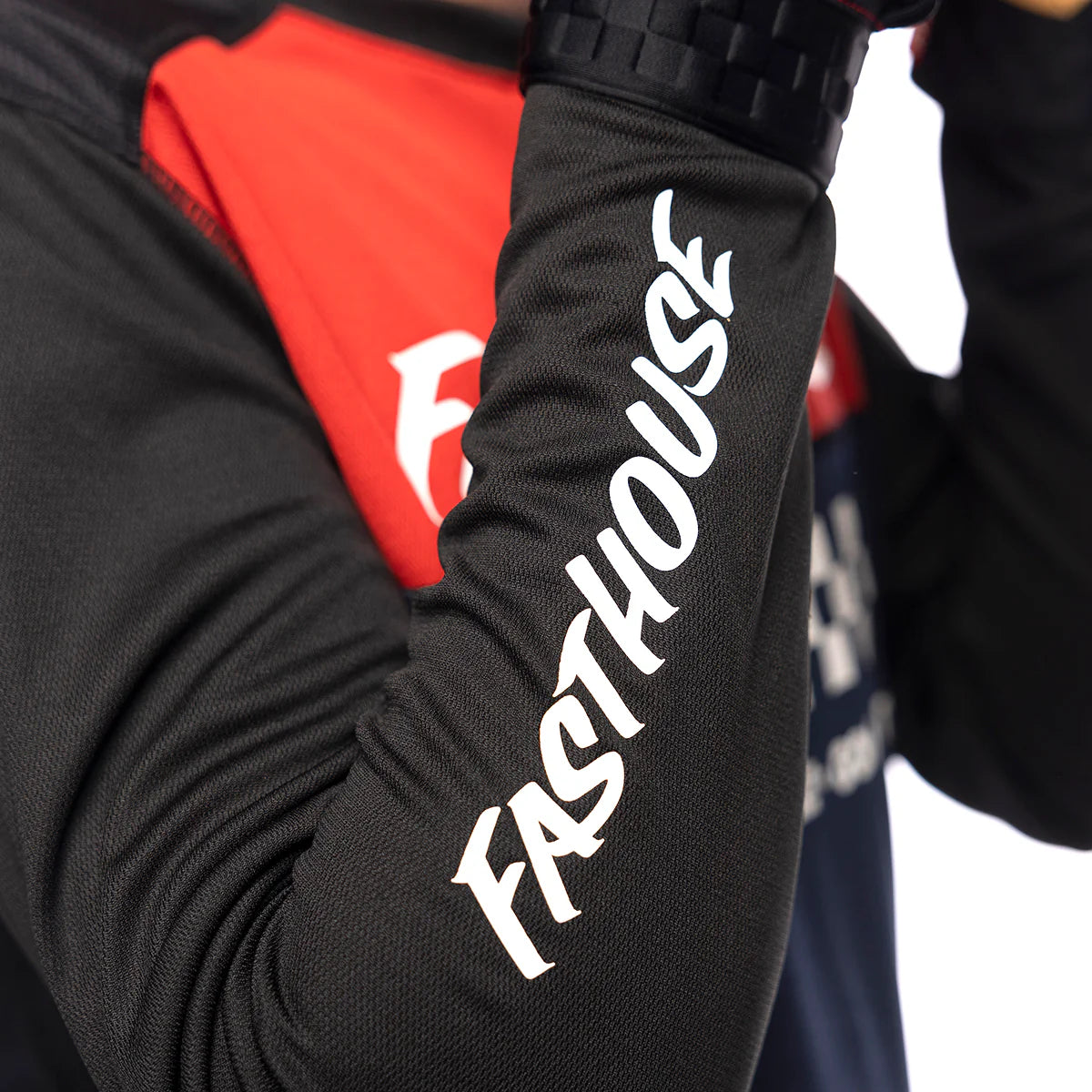 Fasthouse Alloy Mesa LS Jersey Heather Red/Navy