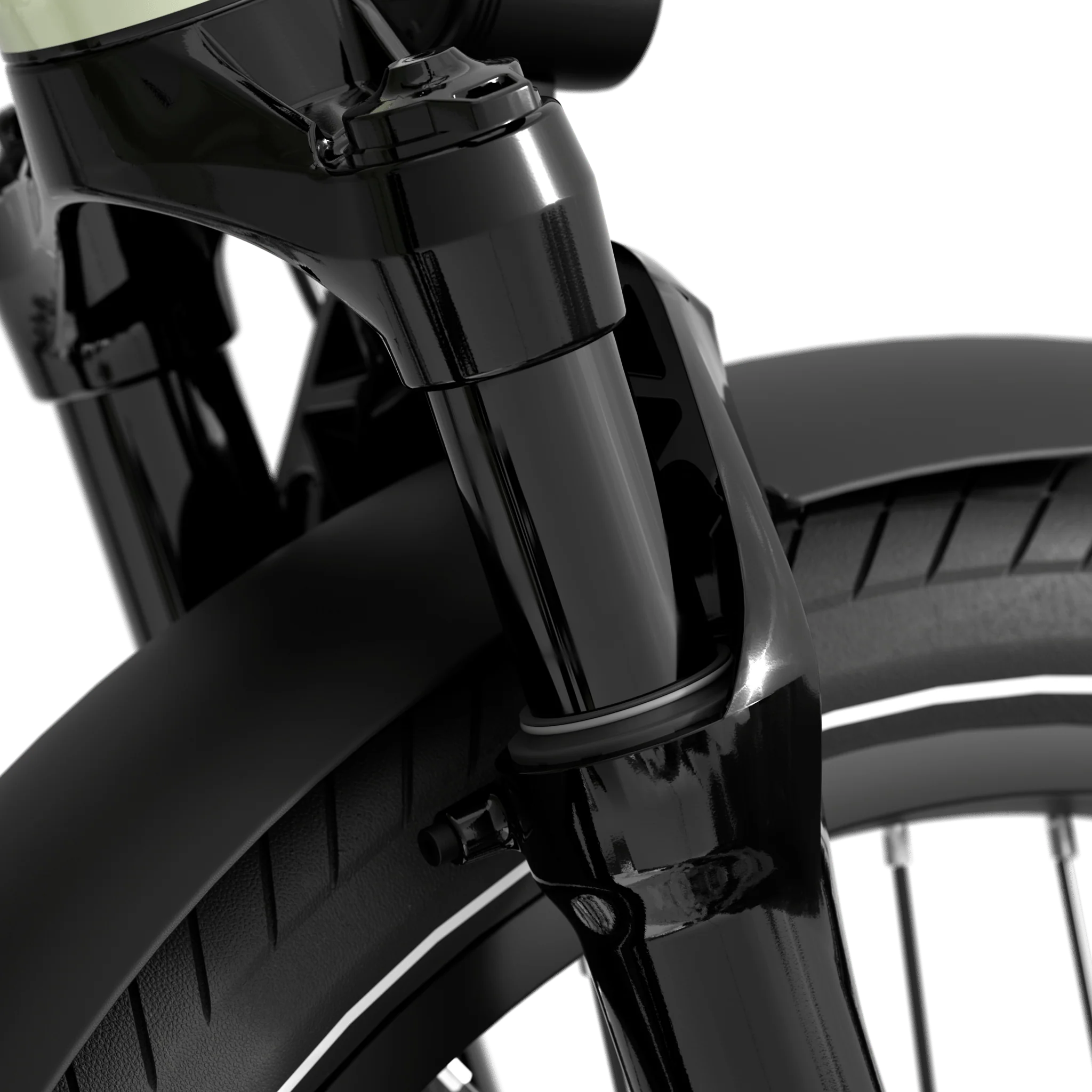 Aventon Abound Cargo LR fork closeup