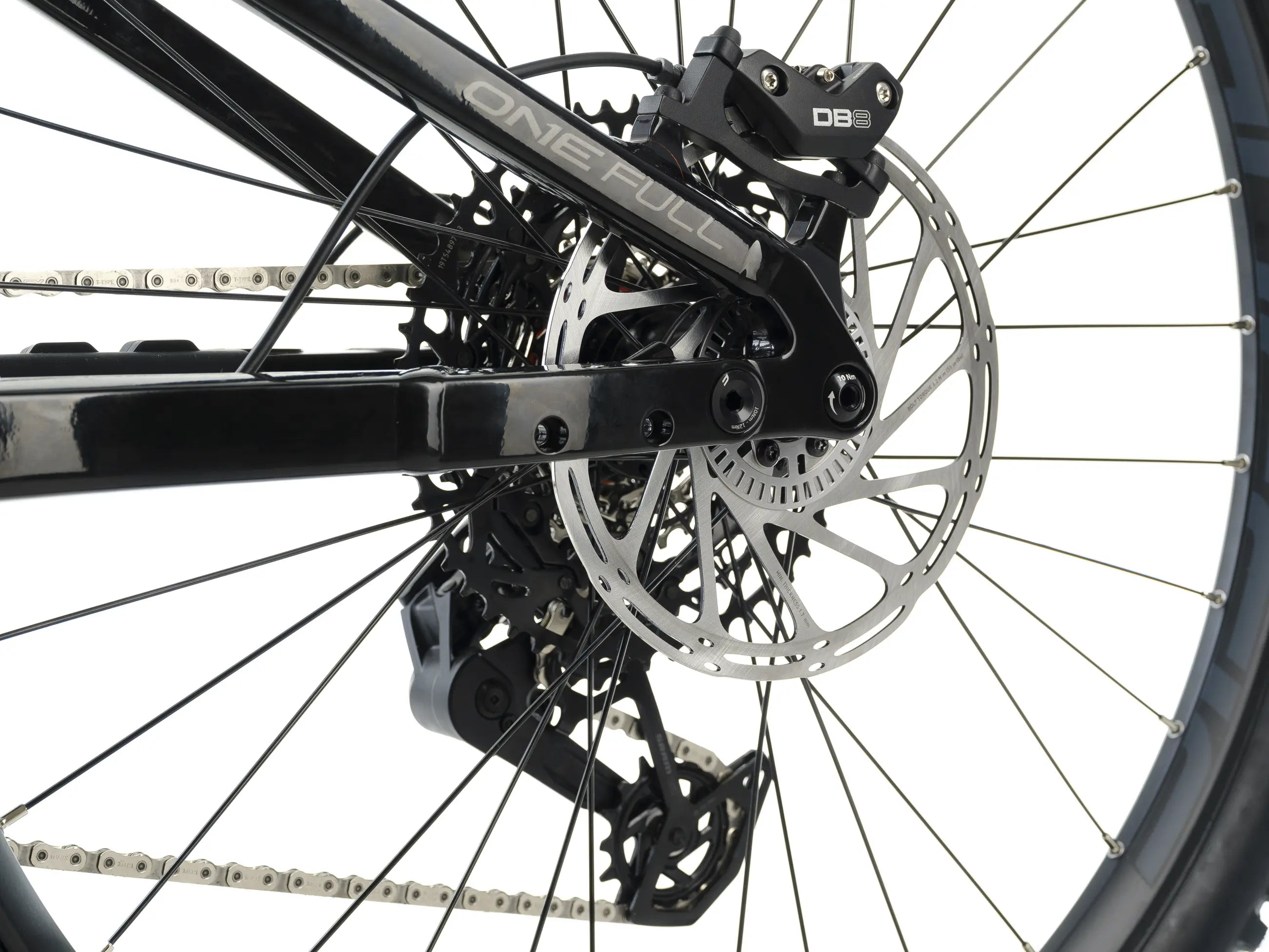 Close-up of a Crussis ONE-Full 11.11 – Brakes on a white background