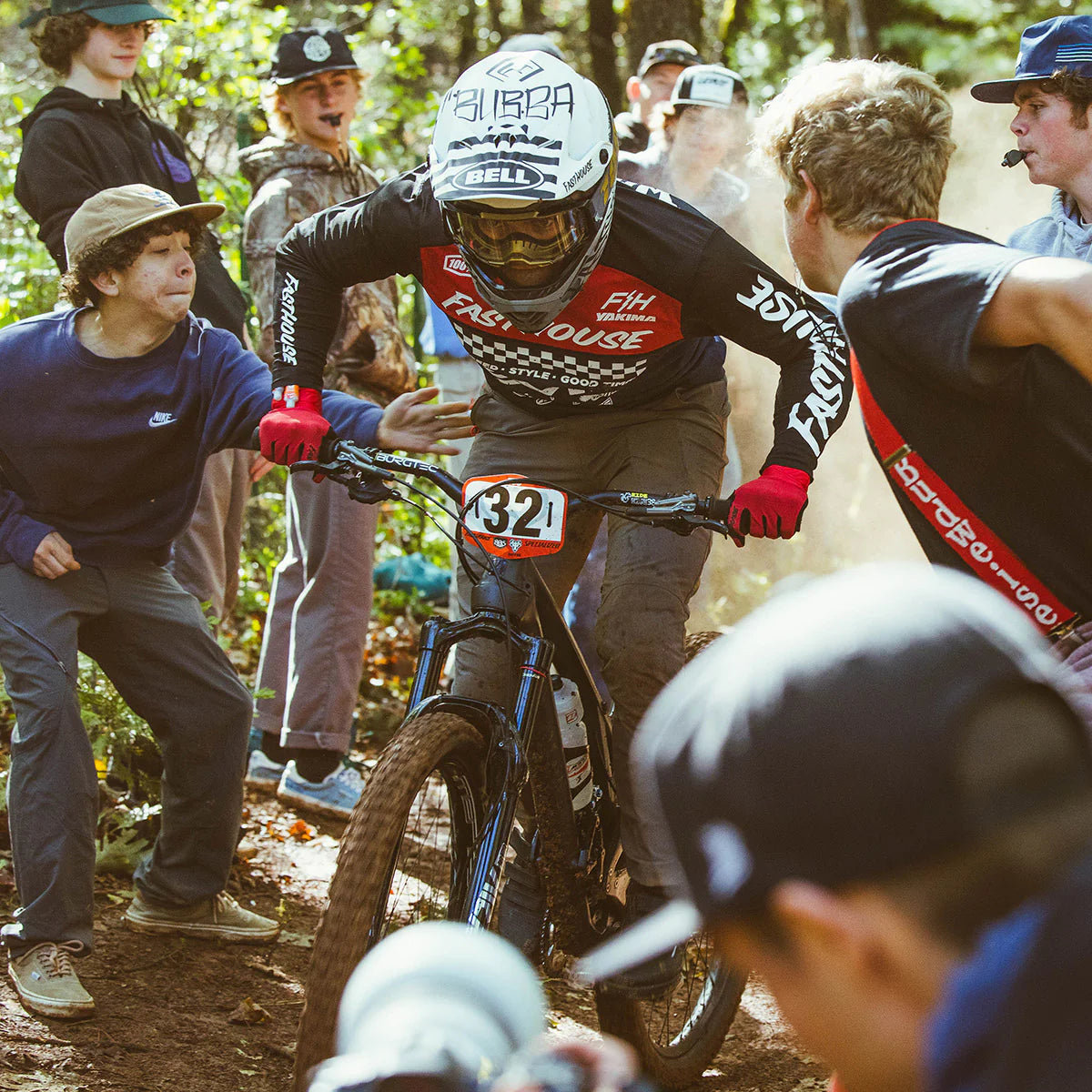 Fasthouse Alloy Mesa LS Jersey Heather Red/Navy Model