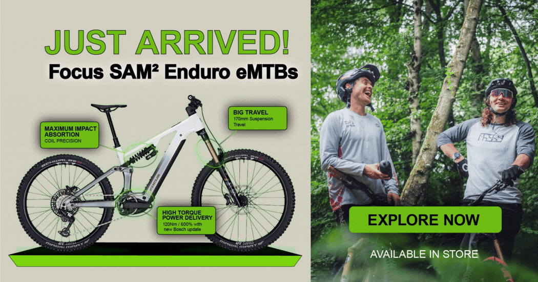 focus sam bike promotional banner arrived in store