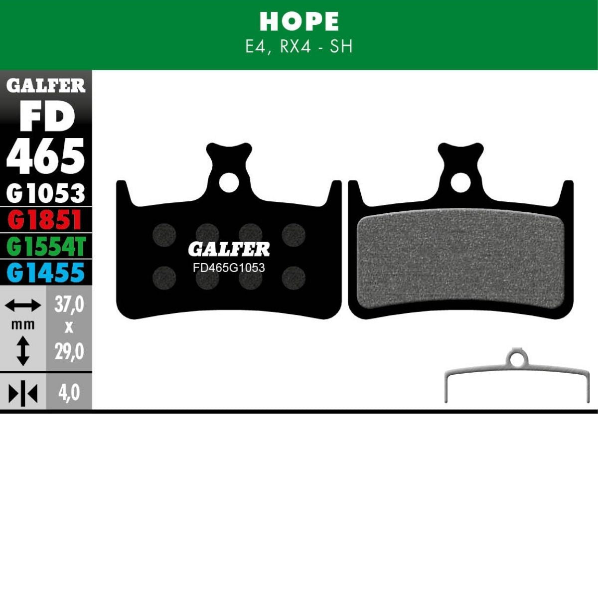 Galfer G1554T Advanced Hope V4 – Brake Pads- info