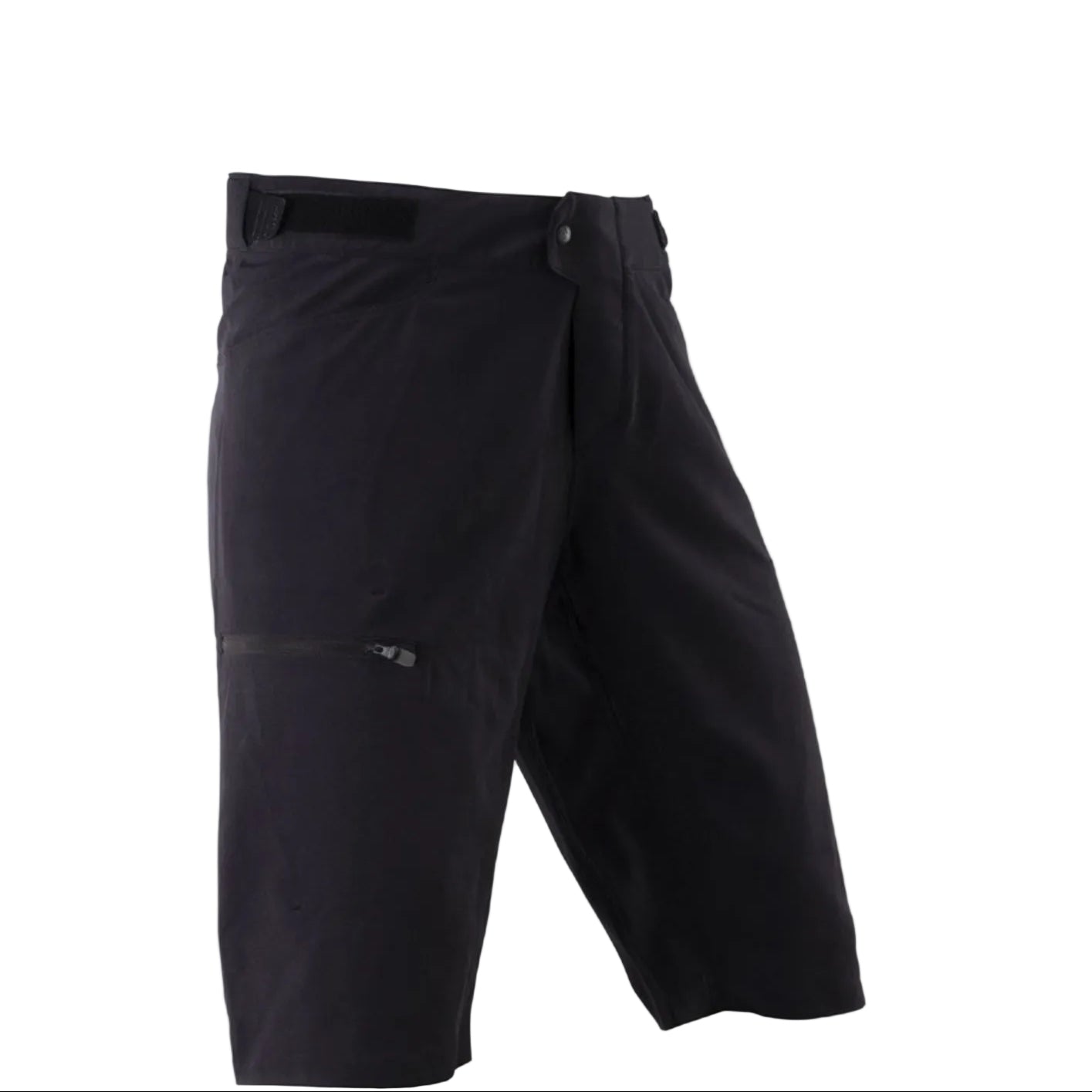 Black Leatt cycling shorts on a white background