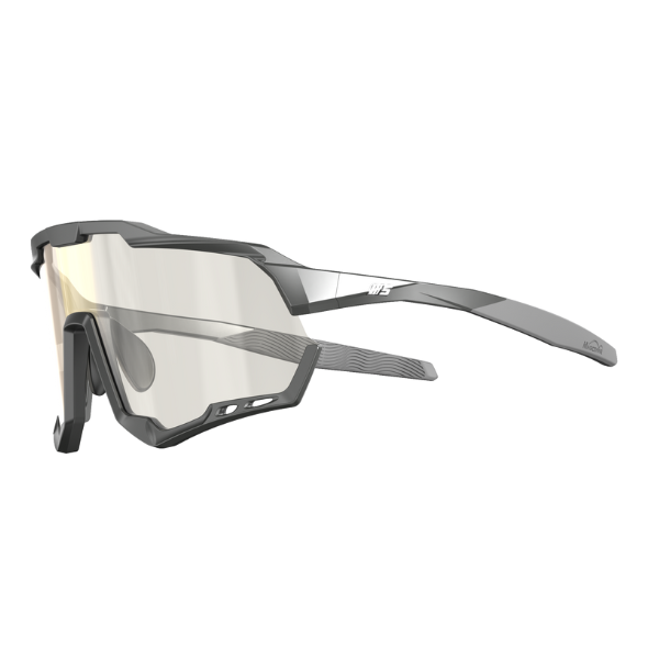 Magicshine sport glasses with reflective lenses on a white background