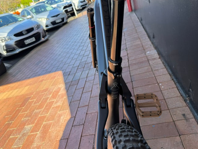 Rhyolite Close-up on a sidewalk with cars in the background
