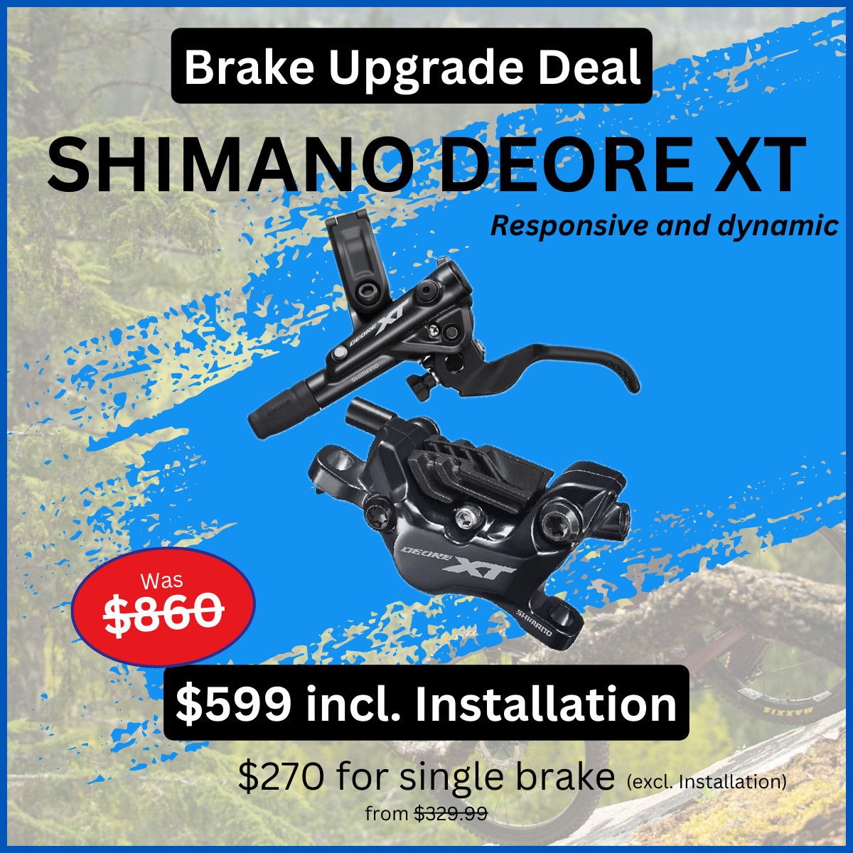 Shimano BR-M8120 Deore XT Disc Brake Set – 4 pistons – Electric