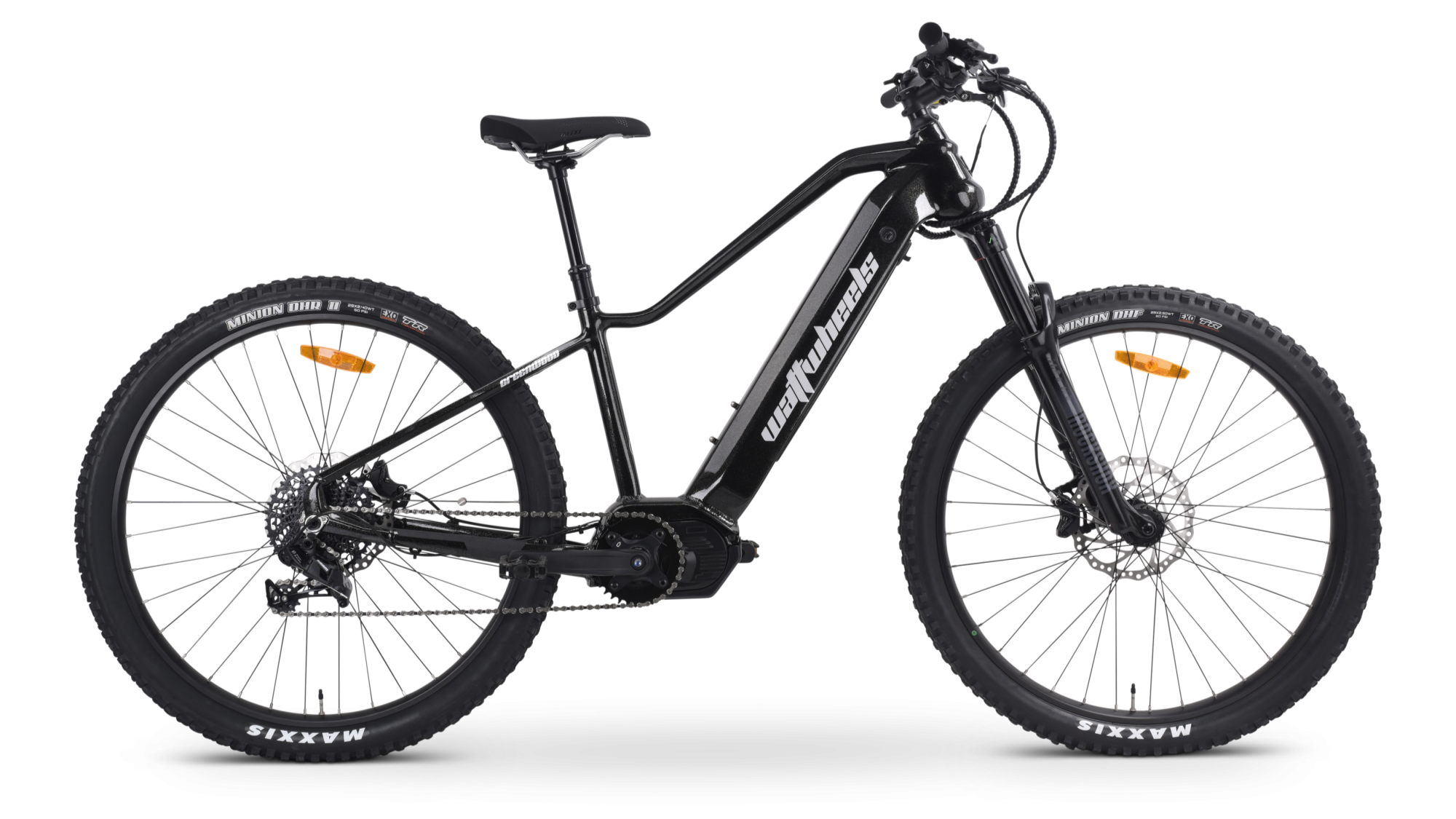 Wattwheels Greenwood E-Mountain Bike on a white background