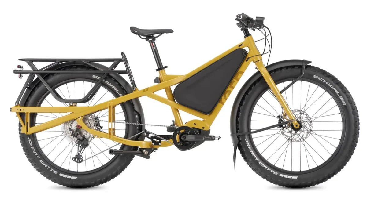 Tern Orox S12 Adventure Cargo E-bike in yellow
