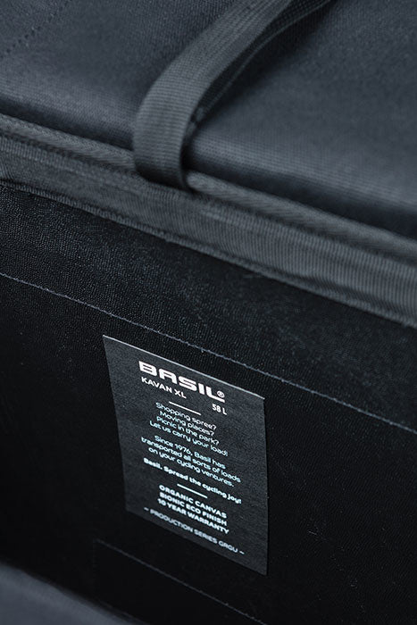 Basil Kavan Eco Classic 58L Double bag - lable