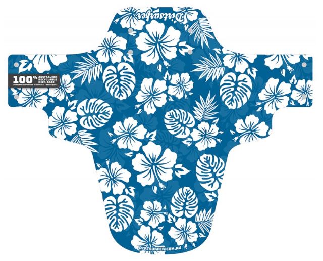 Dirtsurfer mudguard in blue hawaii style.