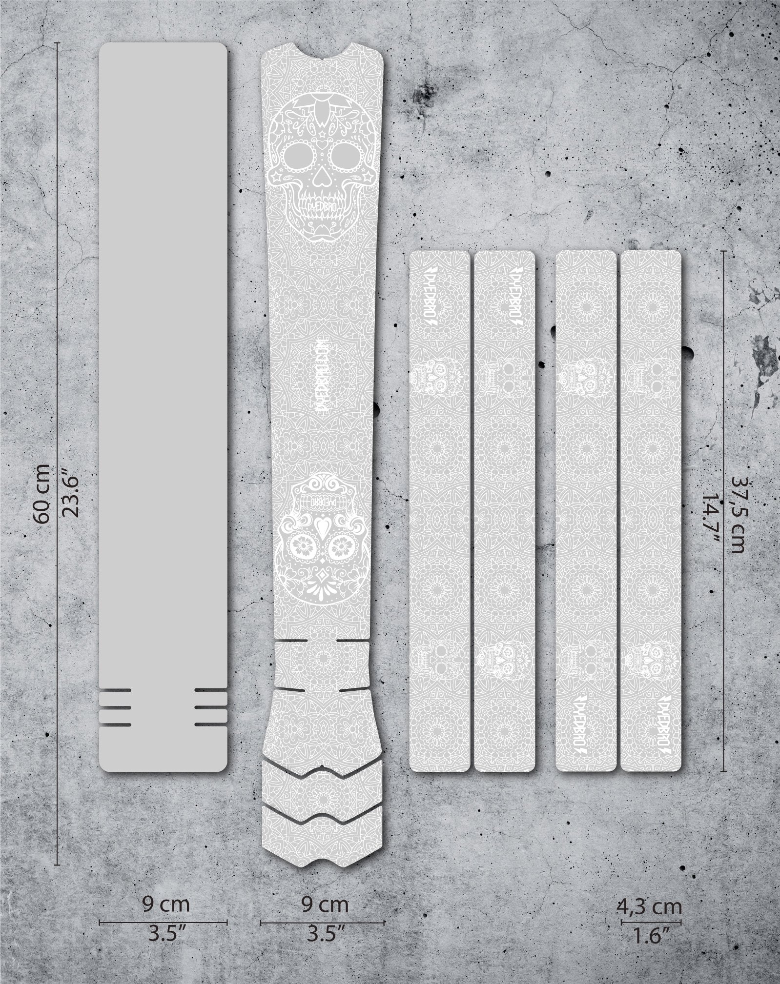 Dyedbro Dia De Muertos White Full Frame Protection Kit