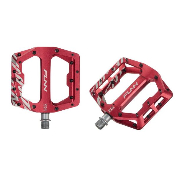 Funn Funndamental Flat Pedals - Red