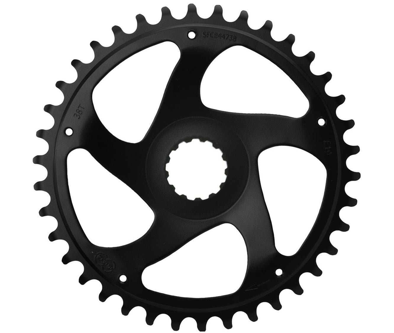 Black KMC Bosch GEN 3 Chainring for E-bikes, showing a solid CrMo construction with multiple chainring options.