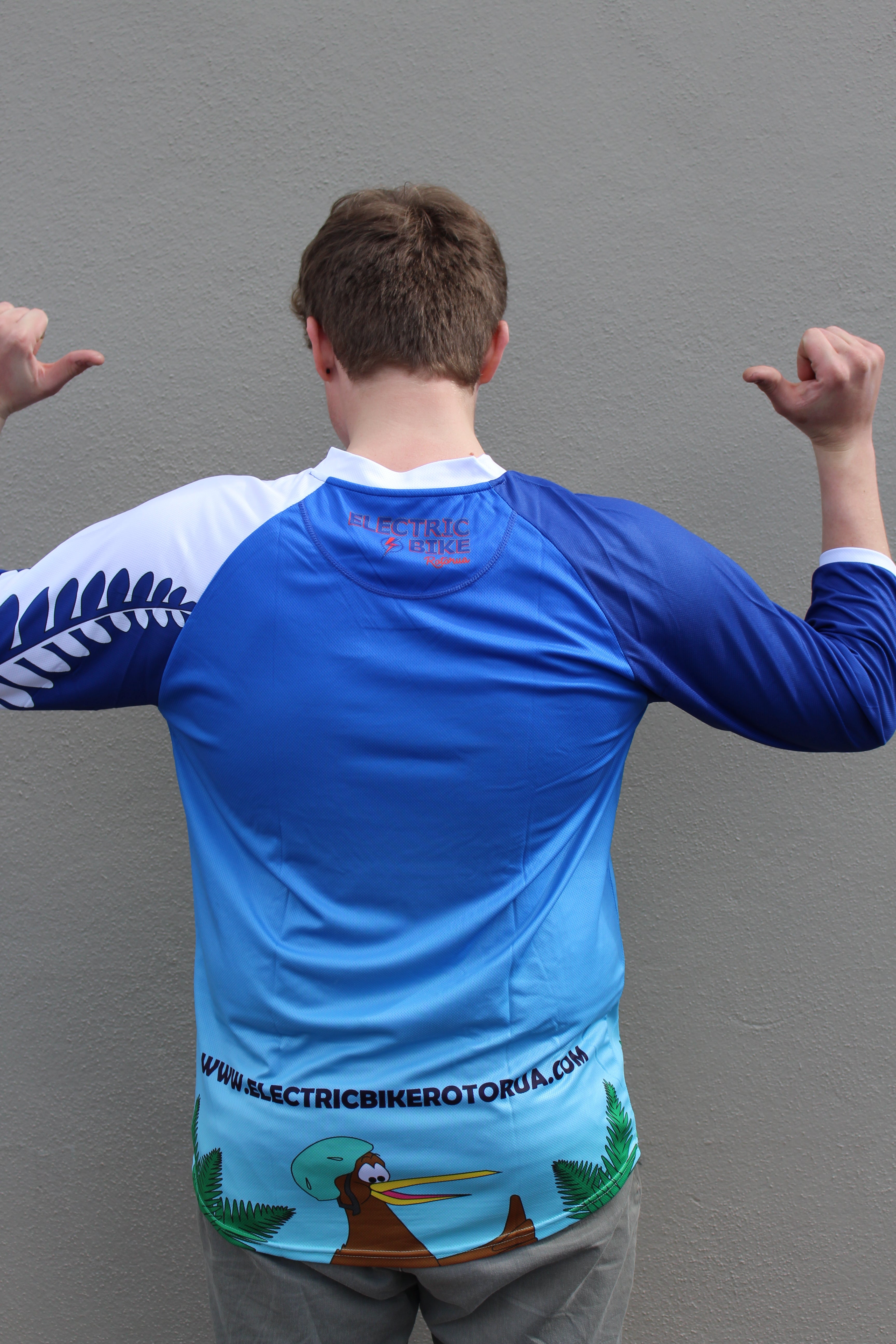 Kiwi New Zealand MTB Jersey - in light blue back