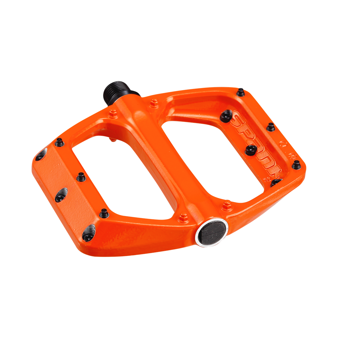 Spank Spoon DC MTB Flat Pedal in orange side