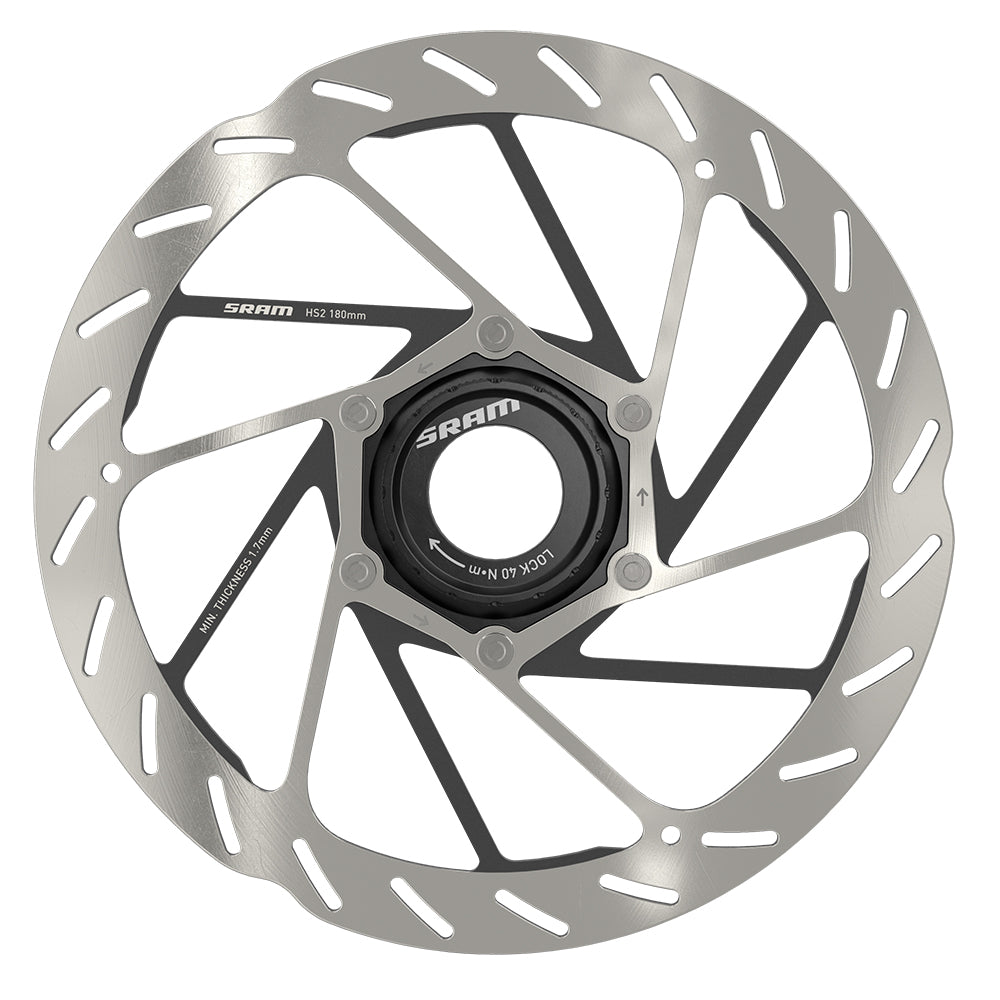 SRAM SRAM HS2 Disc Brake Rotor - 220mm 6-Bolt Rounded Silver/Black