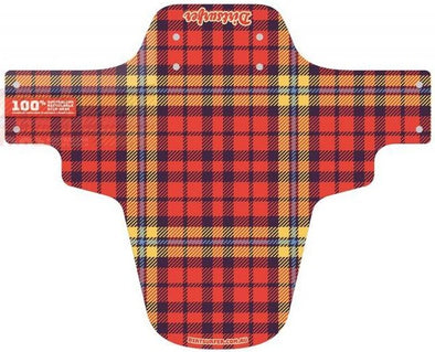 Dirtsurfer Plaid to the Bone 2 mudguard in red.
