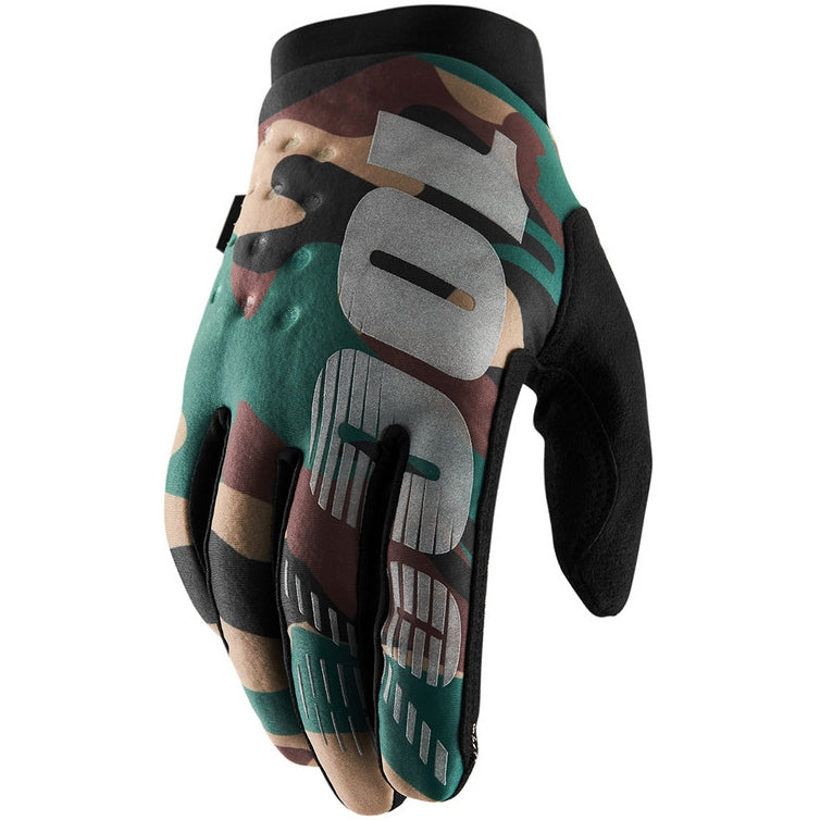 100% Brisker Gloves – Camo Black