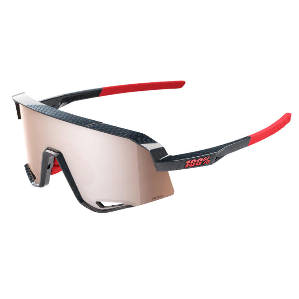 100% Slendale Glasses – HiPER Crimson Silver / Gloss Carbon Fiber