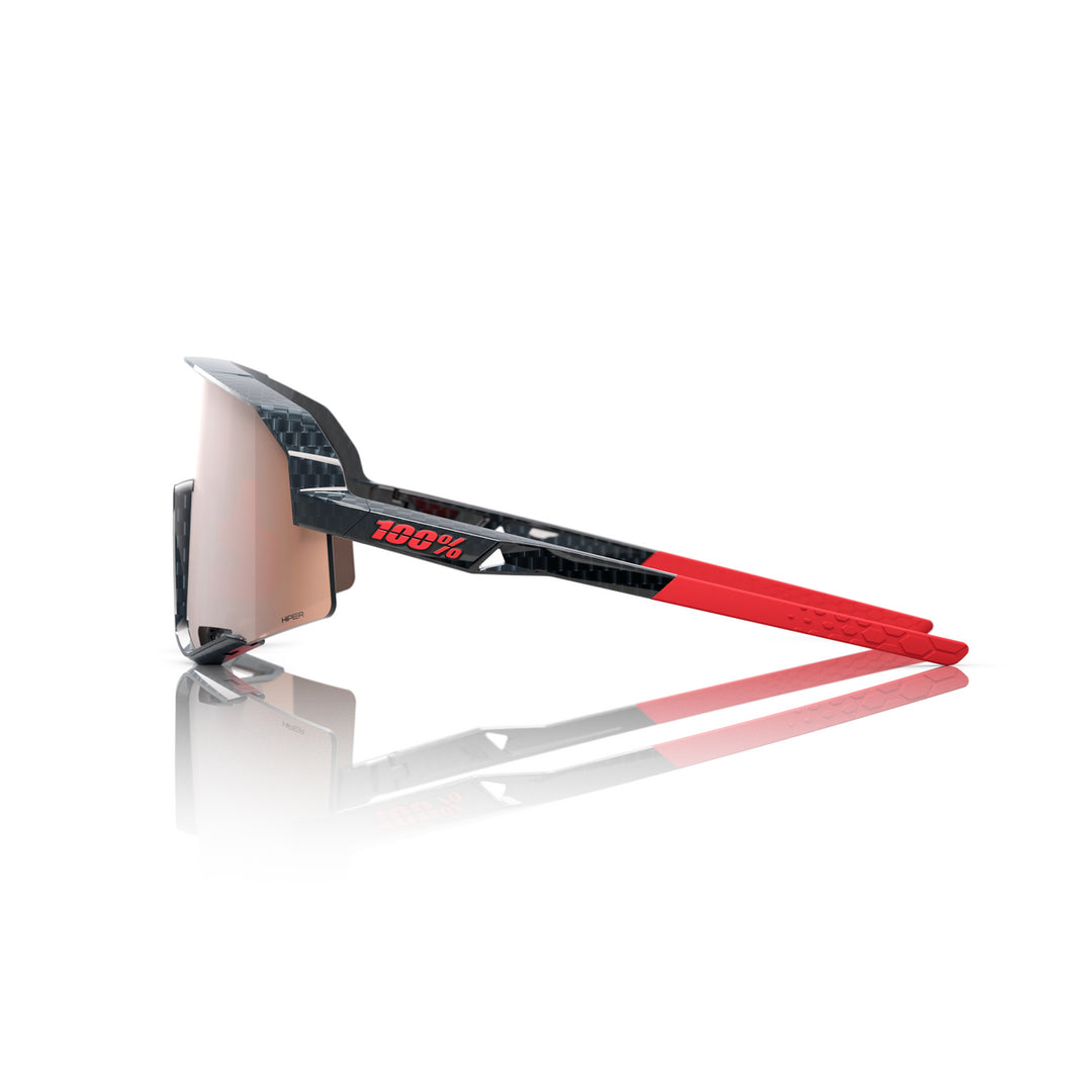 100% SLENDALE Gloss Carbon Fiber - HiPER Crimson Silver Glasses