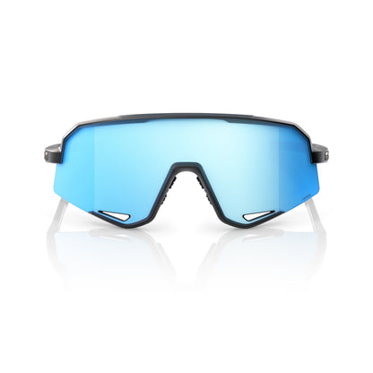 100% SLENDALE Matte Black - HiPER Blue Mirror Glasses