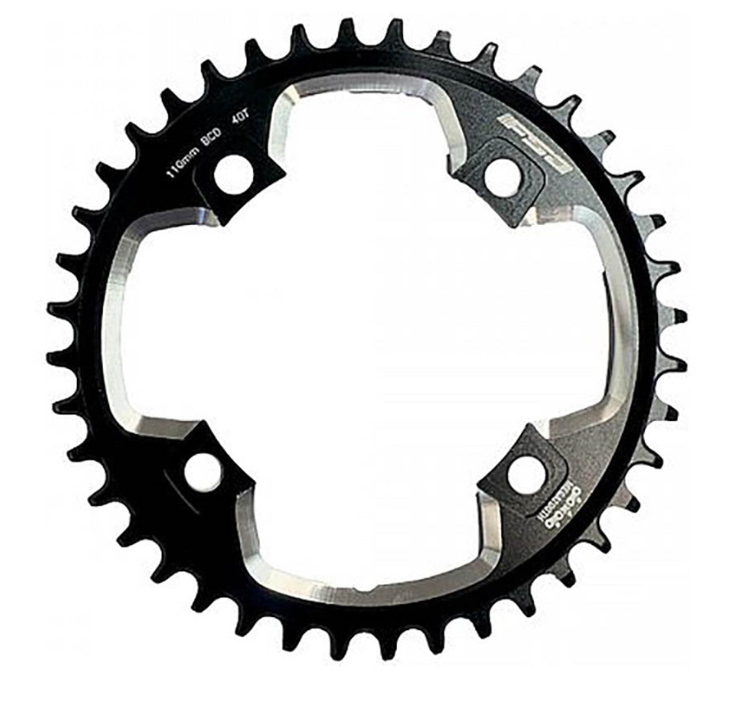 thumbnail interactive-video image 1 of Gates CDX 55-Tooth Chainring Pulley – 104 BCD 4-Hole – Black Aluminum – Center Track 1 of 2