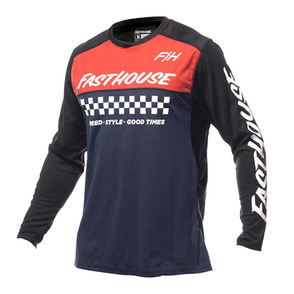 Fasthouse Alloy Mesa LS Jersey Heather Red/Navy