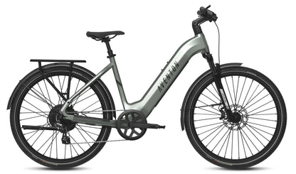 Aventon Level 3 Stepthru City E-Bike in glacier mint colour