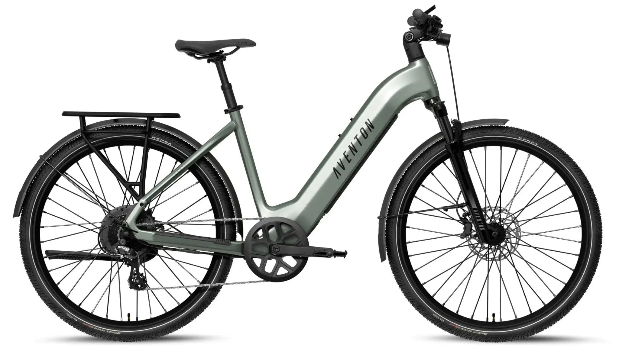 Aventon Level 4 REC Step through bike in the colour Glacier Mint