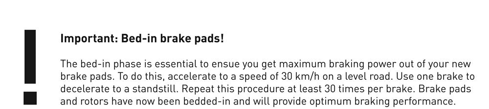 Magura Brake Pad Bed-in Process
