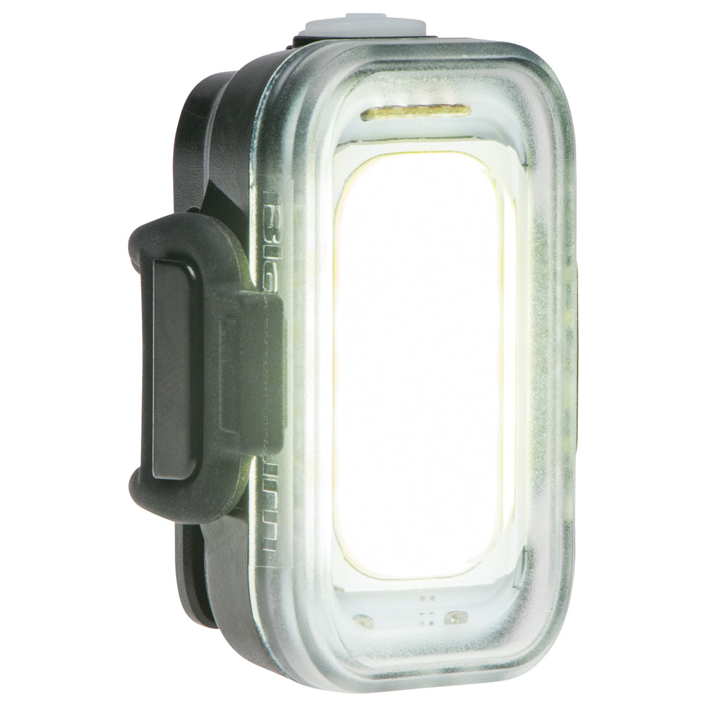 Small flashlight with clear cover on a white background