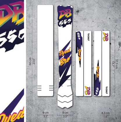 Dyedbro DB650 Purple Design Frame Protection