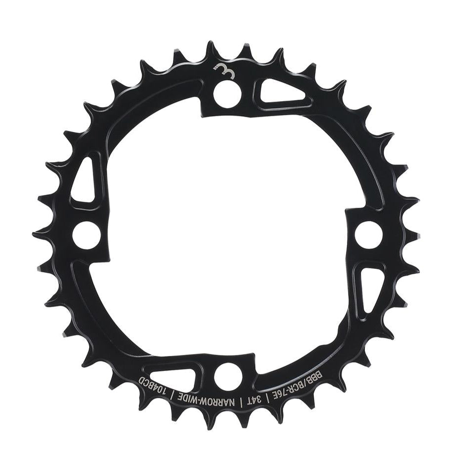 BBB E-BikeGear Narrow-Wide Chainring – 104BCD, Steel
