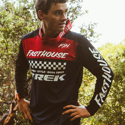 Fasthouse Alloy Mesa LS Jersey Heather Red/Navy