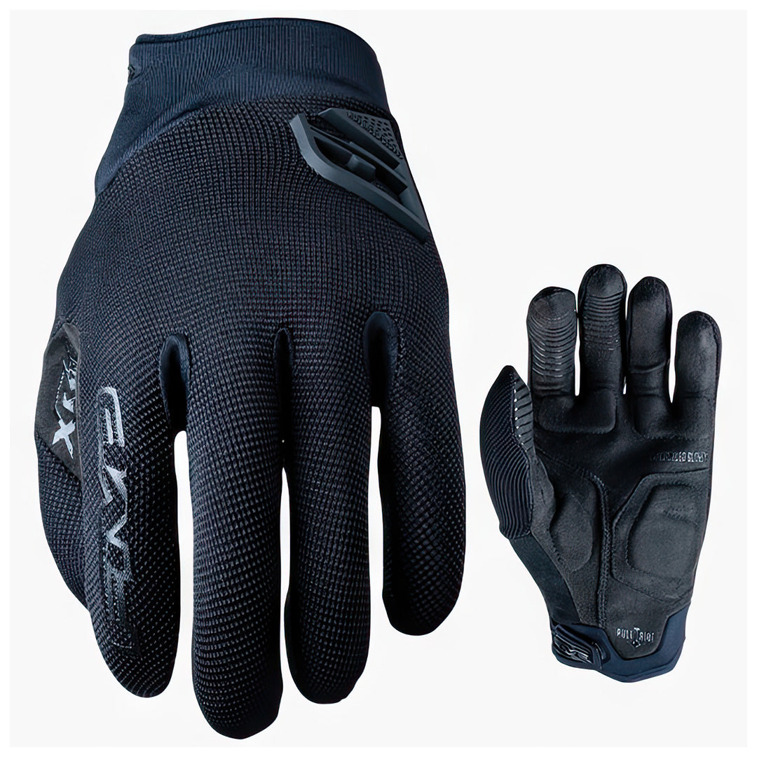 Black FIVE XR-Trail Gel MTB Gloves gloves with text on a white background