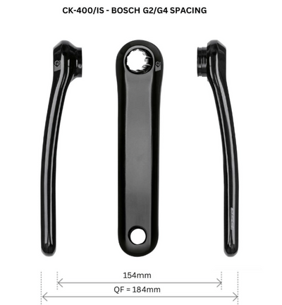 FSA ISIS E-Bike Cranks CK-400 – Bosch G4 / Yamaha PW-X - Measurements