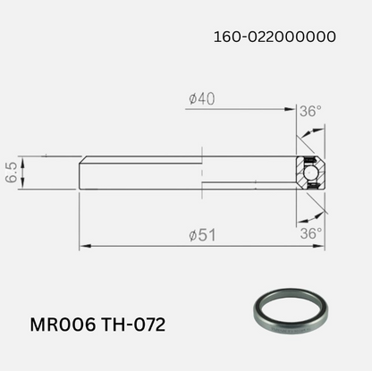 FSA MR006 Headset Bearing 1.5" 36°x36° - 51OD x 40ID x 6.5H - 072E