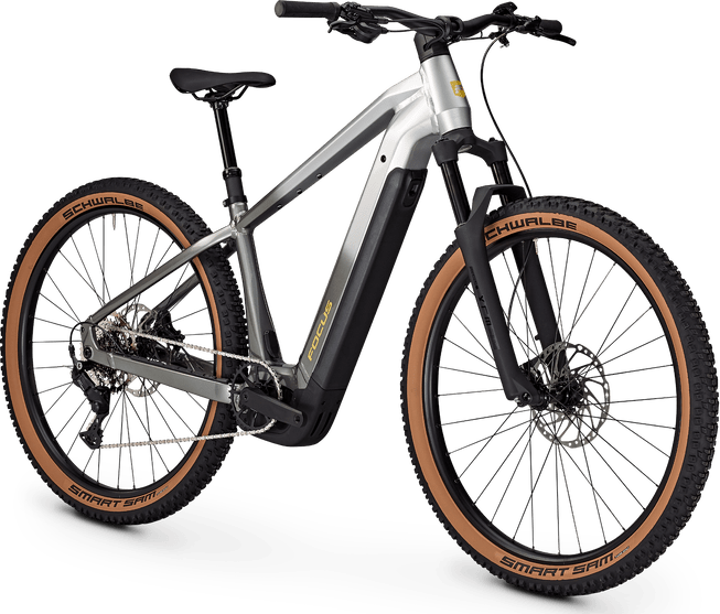 Focus Jarifa ² 6.7 electric bicycle with brown tires on a transparent background