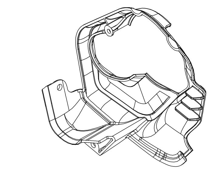 Focus motor cover left