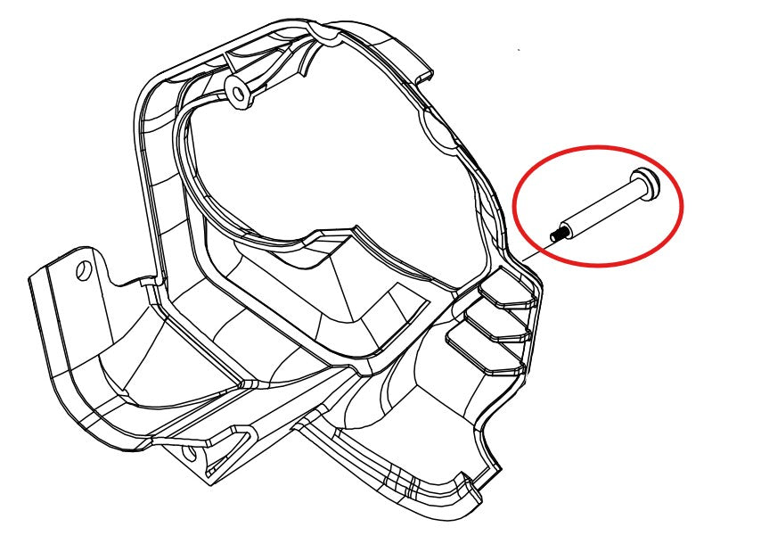 Focus motor cover pivot screw 