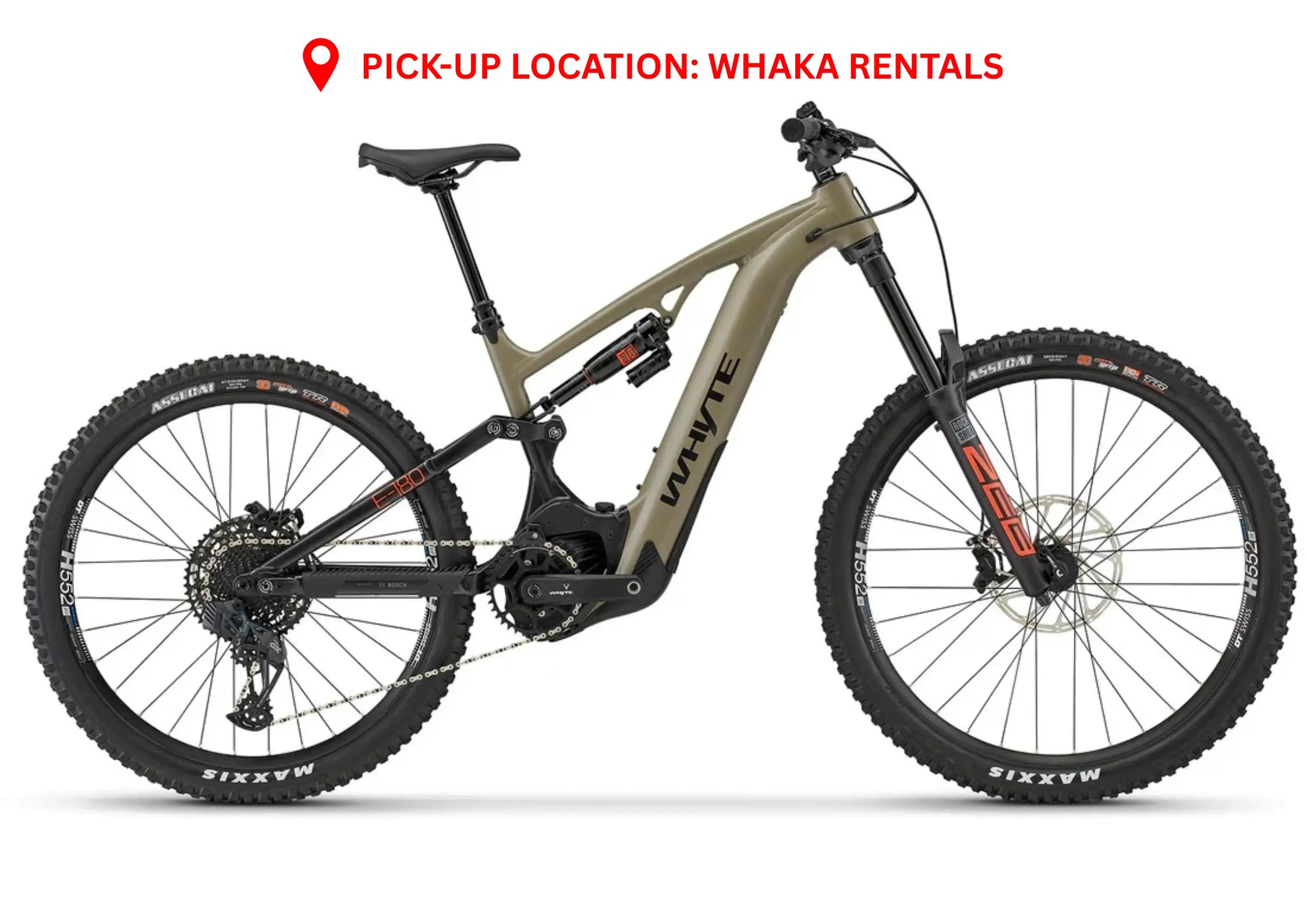 Image of Whyte E-180 Full Suspension E-Mountain Bike Hire at Electric Bike Rotorua 