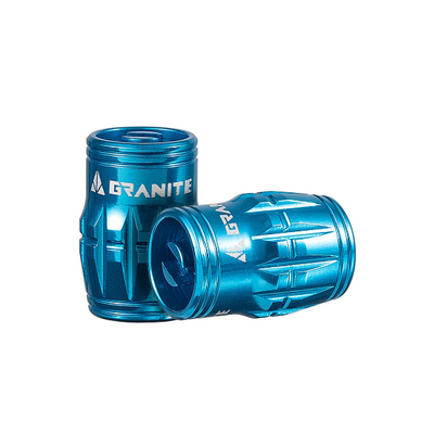 Granite schrader caps blue