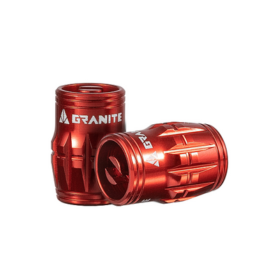Granite schrader caps red