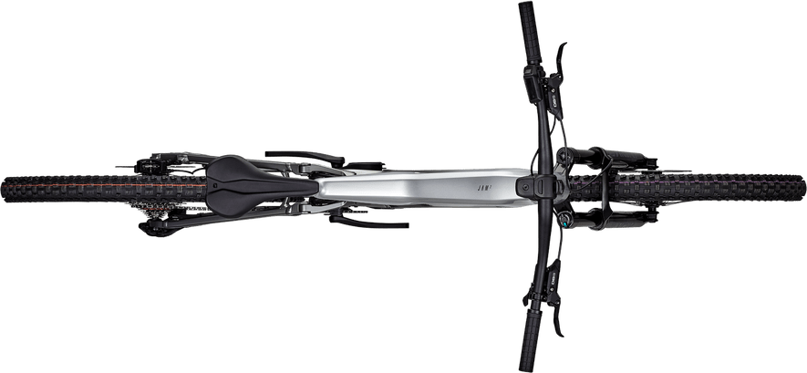 Top view opf Focus JAM² 6.8 E-MTB on a transparant background