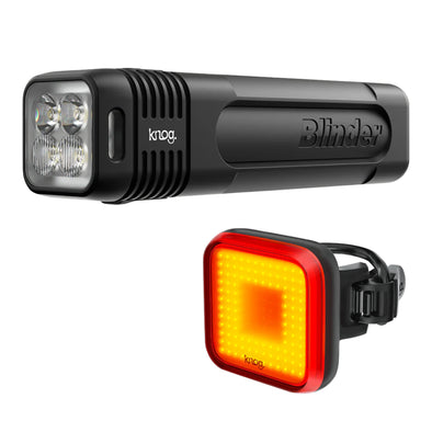 Knog Bike Light Set Blinder 900 Front Light + Blinder Square Rear Light