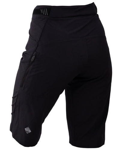 Black Leatt cycling shorts on a white background