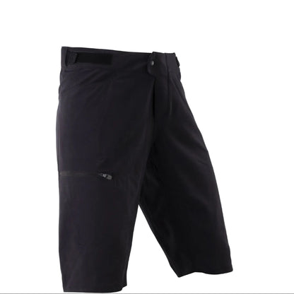 Black Leatt cycling shorts on a white background