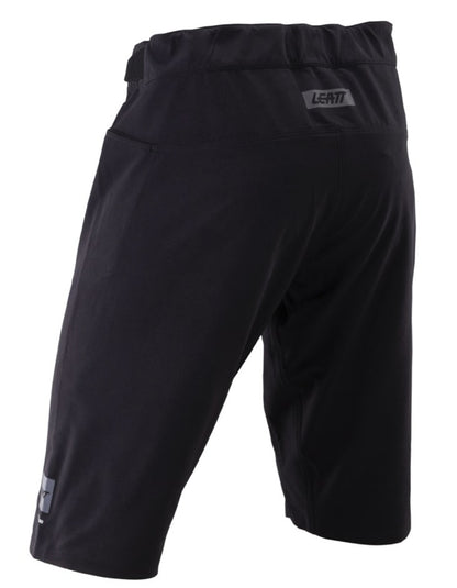 Black Leatt cycling shorts on a white background