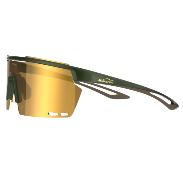 Magic_Shine_Rouleur_Classic_Eyewear-Classic - Green / Brown Frame - Golden Mirror Lense
